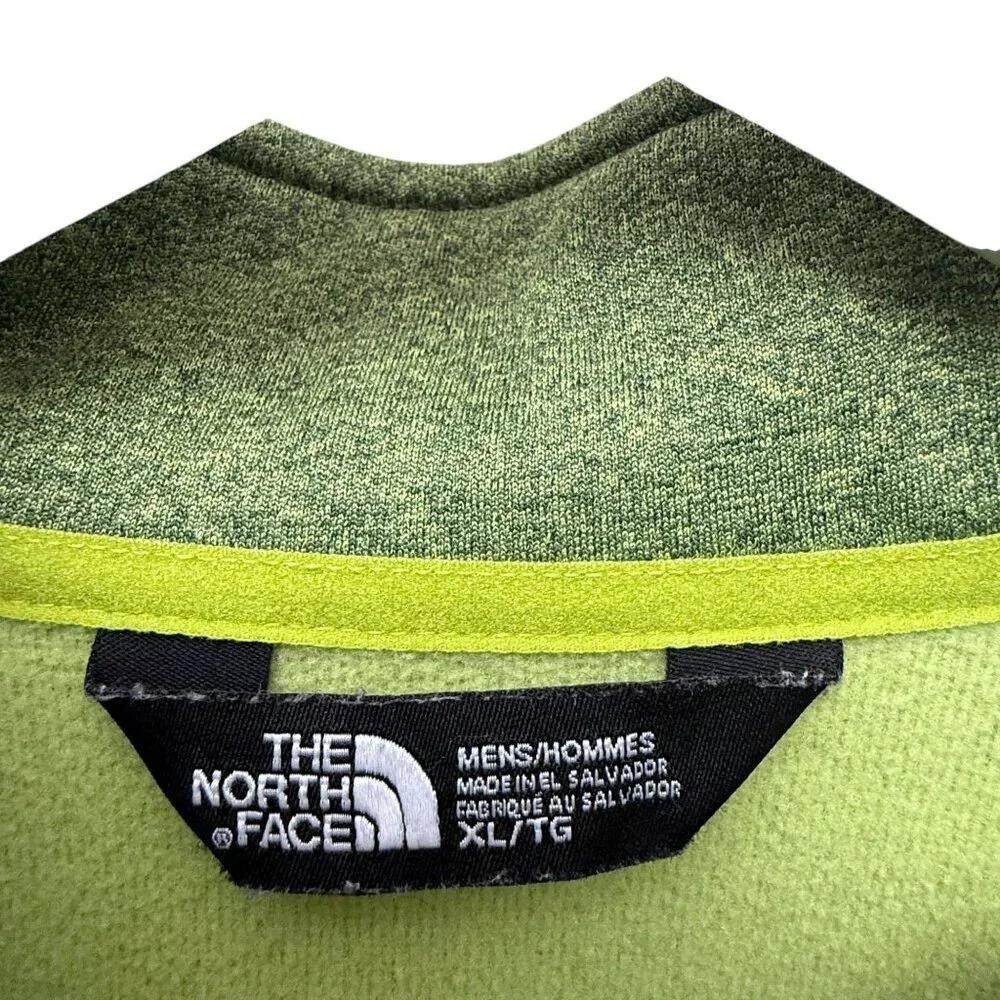 THE NORTH FACE 1/2 Zip Pullover XL Mens Green Fleece Lined Jacket